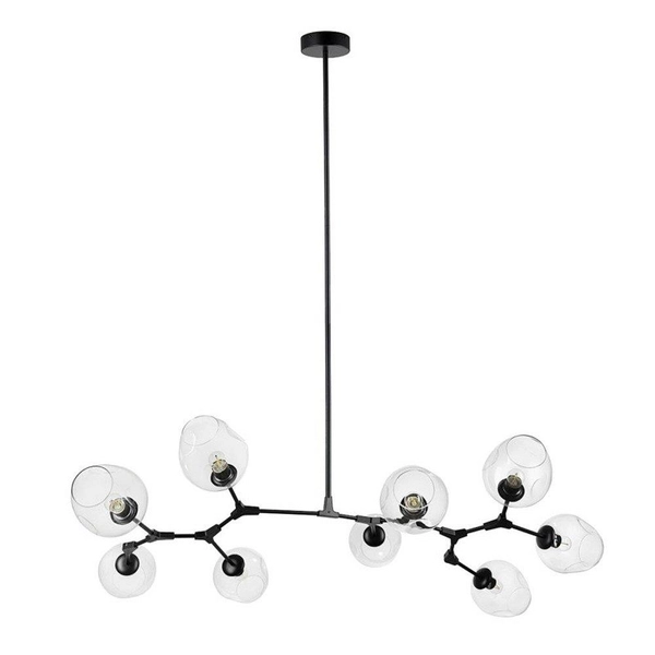 Salonowa lampa wisząca Modern orchid ST-1232-9 BLACK TRANSPARENT Step molekuły czarna