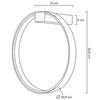 Ścienna lampa jadalniana Circle wall MSE010100378 Moosee LED 13W 3000K okrąg czarna