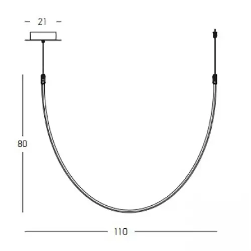 Liniowa lampa zwisająca 23052 LED 18W 3000K kabel regulowana czarny