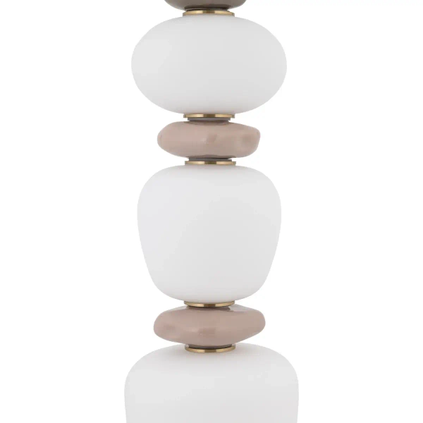 Podłogowa lampa do sypialni CERAMIC 11704 LED 34W 3000K biała szara