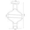 Sufitowa lampa designerska Alha 9053 Dohar LED 39,6W 4000K nad stół biała czarna