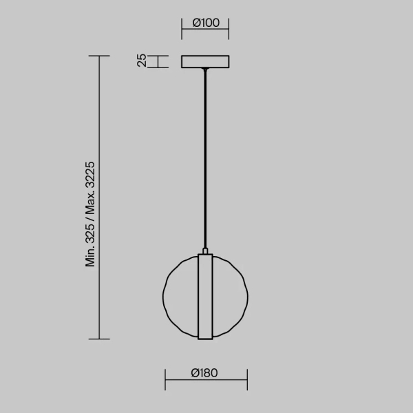 Okrągła wisząca lampa Misterio MOD379PL-L6B2.7K LED 6W 2700K czarna