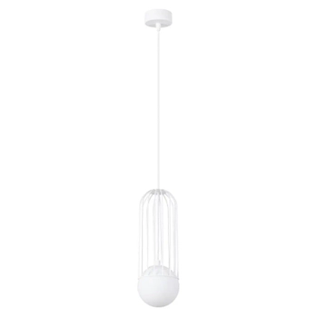 Lampa pojedyncza wisząca Brina SL.1331 Sollux kula zwis biała