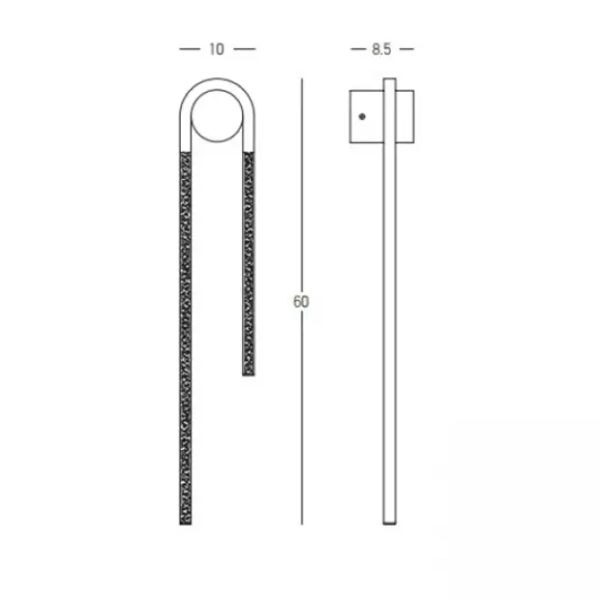 Metalowy kinkiet na ścianę 23107 LED 13W 3000K złoty czarny