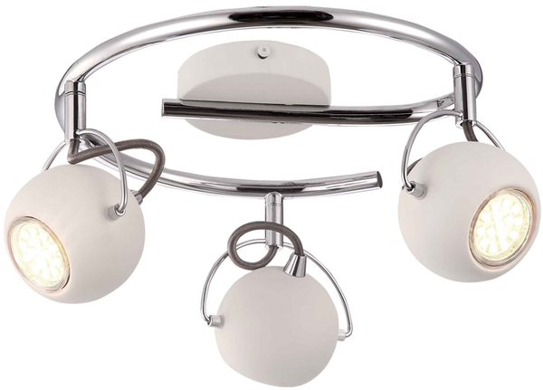 Sufitowa lampa kierunkowa Salva K-8002/3G WH biała chrom