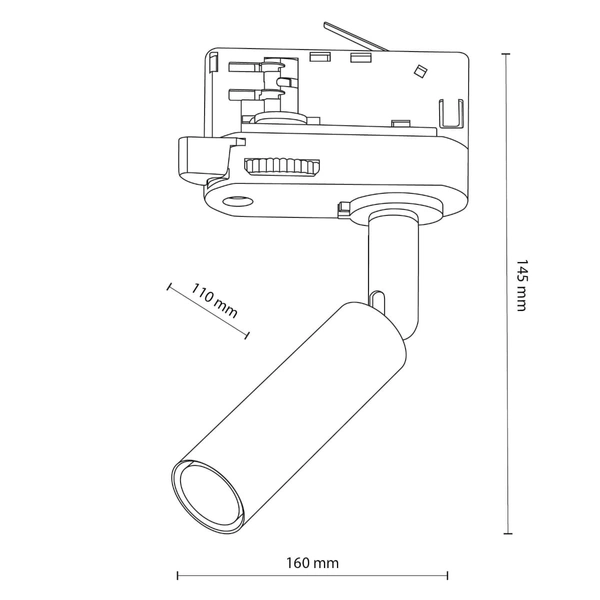 Trójobwodowa lampa reflektor Tracer 4847 TK Lighting spot szynowy czarna