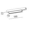 Lampa szynowa magnetyczna DALI RAFTER mini czarna LED 9W 3000K barwa ciepła 16458-M930-WB-DA-12