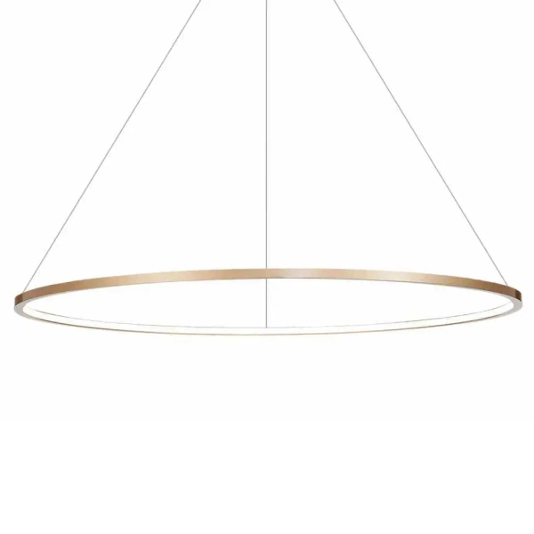 Pierścieniowa lampa wisząca SATURNO ML8863 ring do salonu złoty
