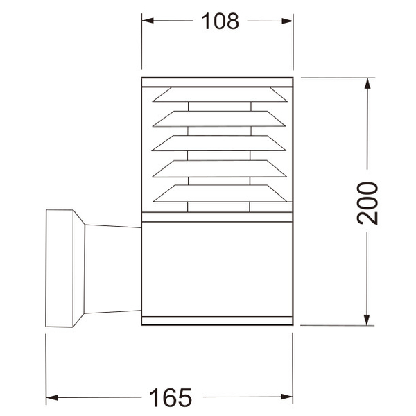 Ogrodowa LAMPA ścienna BRONX O576WL-01B Maytoni elewacyjna OPRAWA zewnętrzna outdoor IP54 czarna
