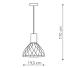 Wisząca LAMPA loftowa MODERNO LP-1221/1P S BK E27 Light Prestige skandynawska OPRAWA druciany ZWIS hygge czarny brązowy