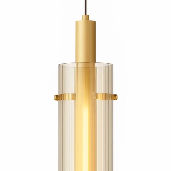 Podłużna zwisająca lampa SELENA CGSELENA60GD tuba szklana złota