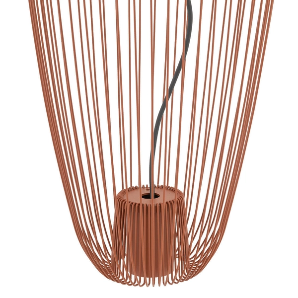 Druciana lampa wisząca nad stół PUMPKIN 11496 terakota