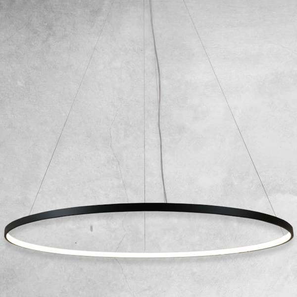 Ledowa lampa wisząca Agari 51W 3000K czarny zwis nad wyspę