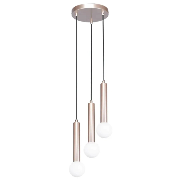 Metalowa lampa wiszące Filano PND-33574-3-CF potrójna kawowa