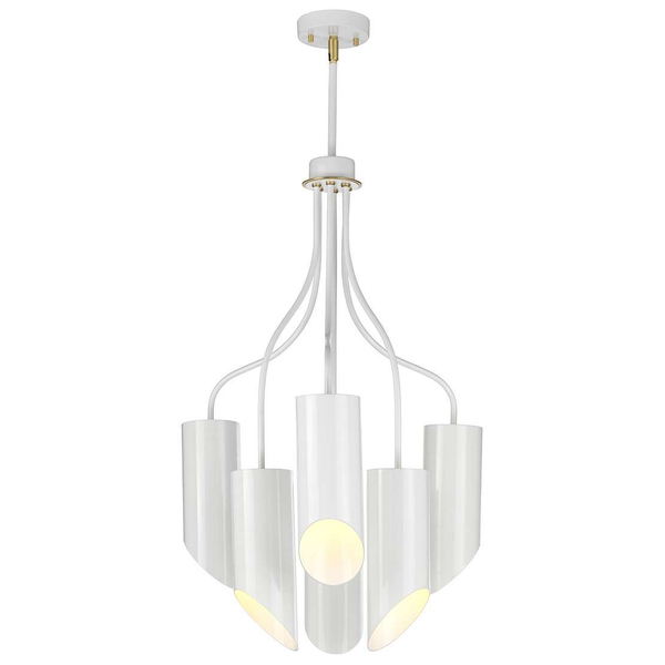 LAMPA sufitowa QUINTO QUINTO6-WAB Elstead metalowa OPRAWA plafon tuby białe stary mosiądz