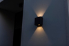 Ścienna LAMPA zewnętrzna GEMINI XF 5104002012 Lutec kinkiet OPRAWA metalowa LED 9W 3000K kwadratowa IP54 czarna
