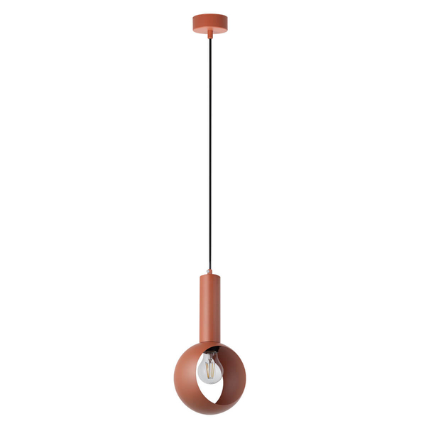 Lampa wisząca do sypialni Vitrum 41117 bombka bubble ceglana