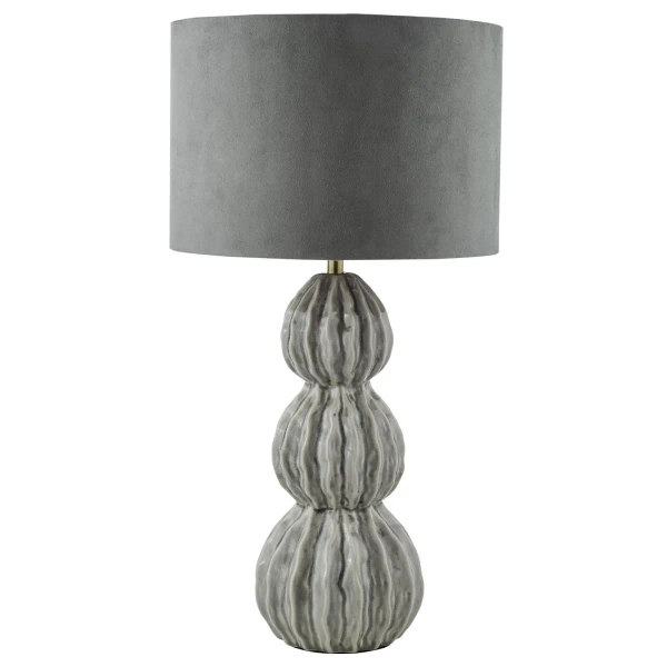 Nocna lampka tkaninowa Lorelai LOR4239 tuba do sypialni szary