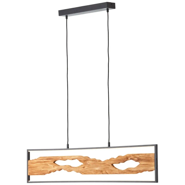Wisząca lampa do salonu drewniana Chaumont G99821/76 LED 20W 3000K czarna