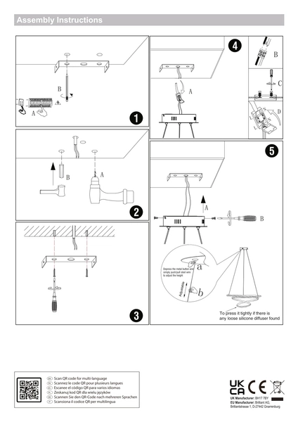 Żyrandol designerski L&-197639 Light& LED 88W 3000K ring złoty