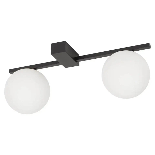 Nasufitowa lampa Pik 10300 loftowa do salonu czarna biała