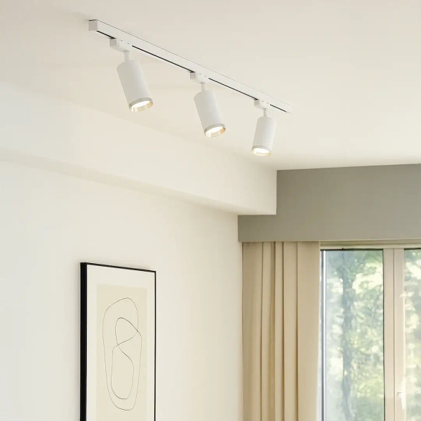 Szynoprzewodowa lampka jednofazowa Mica Track ML2093 tubka biały