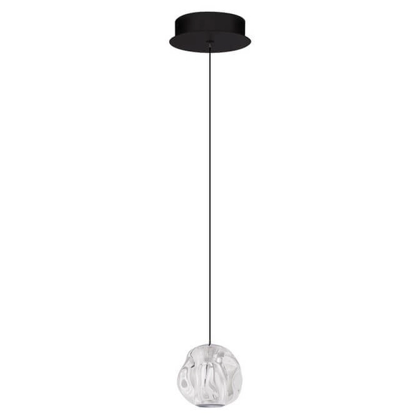 Metalowa lampa wisząca CHEPEN LE44641 LED 6W 3000K czarna chrom