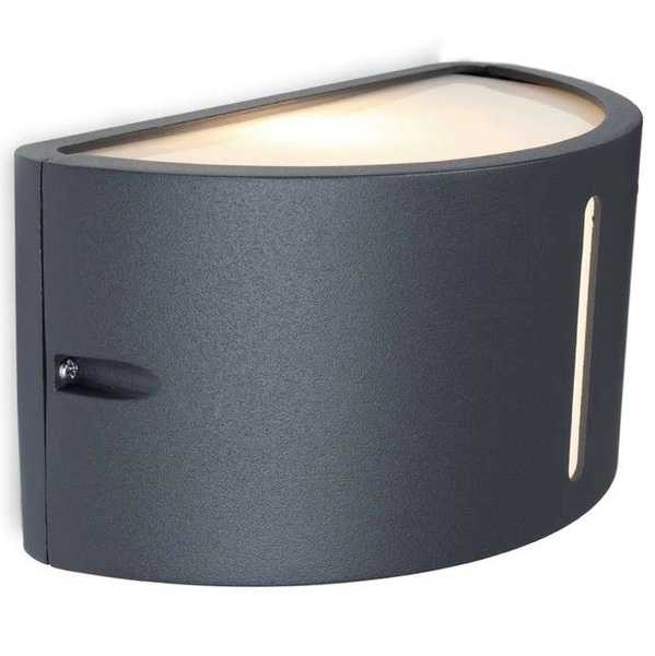 Ogrodowa LAMPA ścienna BONN 6330401118 Lutec elewacyjna OPRAWA outdoor półokrągła IP54 grafitowa