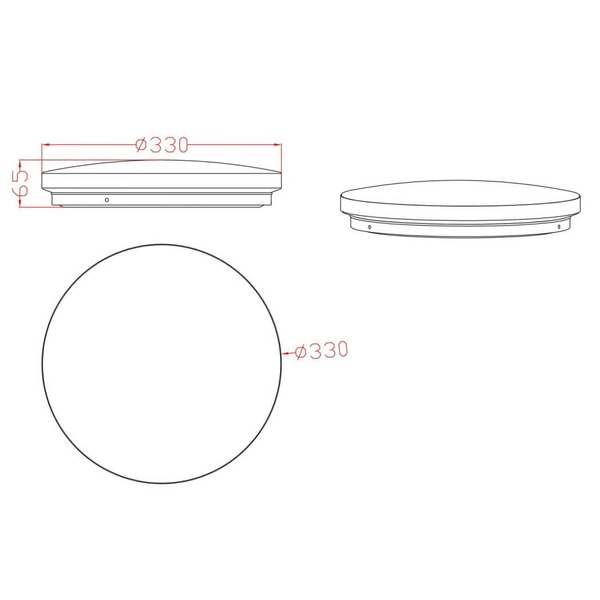 Sufitowa lampa Babilon LP-335/1C S 4BK Light Prestige LED 18W 4000K okrągła biała
