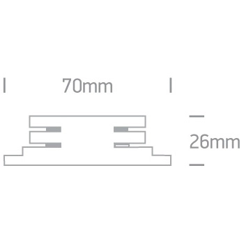 Trójfazowy łącznik ukryty do systemu szynowego MYL.00103 biały