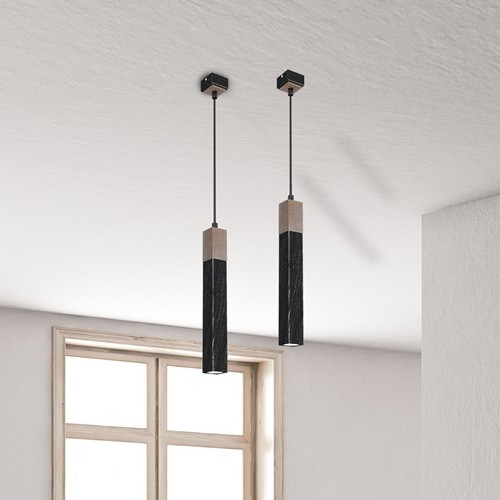 Skandynawska lampa SOLO MLP7469 Milagro wisząca prostokątna czarna