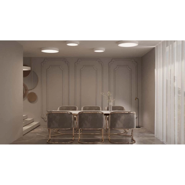 Loftowy plafon sypialniany SENGO 1275 Shilo LED 10W okrągły czarny biały