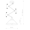 Kierunkowa lampa ścienna Pantograph 9126 metalowa do sypialni