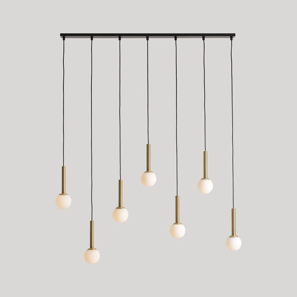 Wisząca lampa kaskada Riu 1121T40 Aldex do salonu molekuły czarna