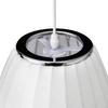 Jedwabna lampa zwis SILK ST-2335-30 do salonu tkanina biała