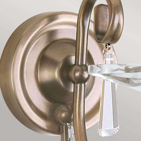 Kinkiet na ścianę Aegean AG1-AGED-BRASS świecznikowy postarzany mosiądz