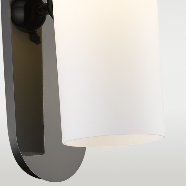 Ścienna LAMPA loft SEOUL  W01773BK Cosmolight tuba szklany kinkiet do przedpokoju czarny