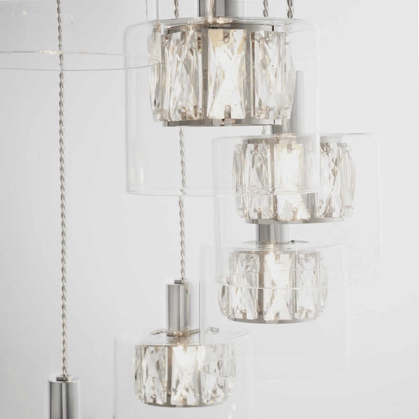 Sypialniana lampa wisząca Verina 76518 Endon transparentny chrom