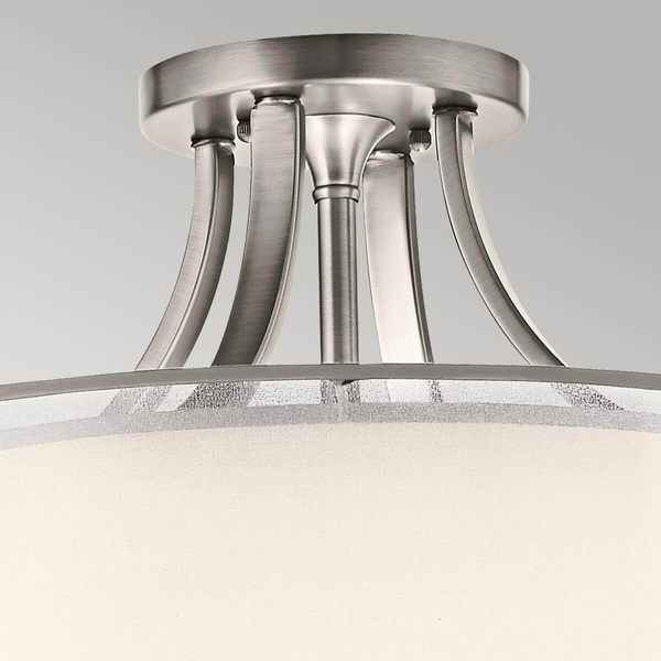 Natynkowa lampa okrąg Lacey KL-LACEY-SFM-AP Kichler szkło biały srebrny