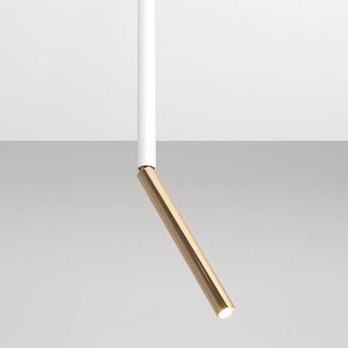 Nowoczesna lampa sufitowa STICK 1067PL_G_M Aldex tuba regulowana złota