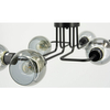 Sufitowa lampa Tango 3040/6 BL molekuły bańki szklane czarne przydymione