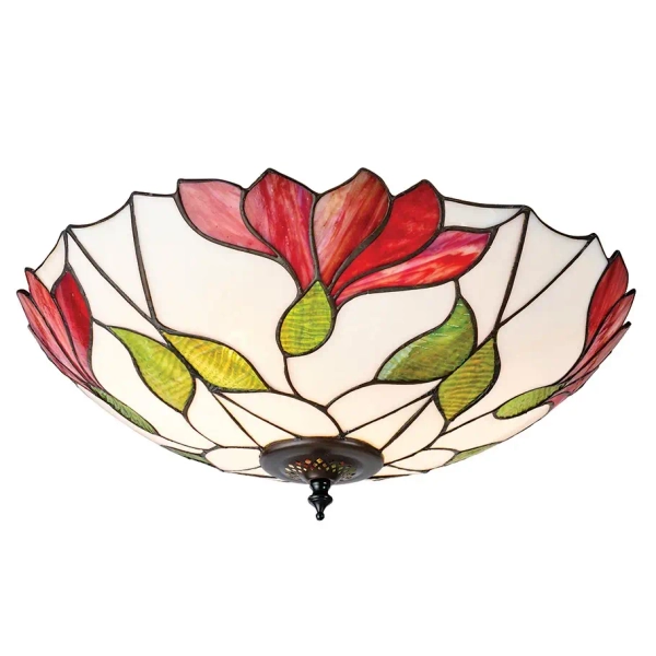 Sufitowa lampa witrażowa Botanica 63960 szklana do salonu kolorowa