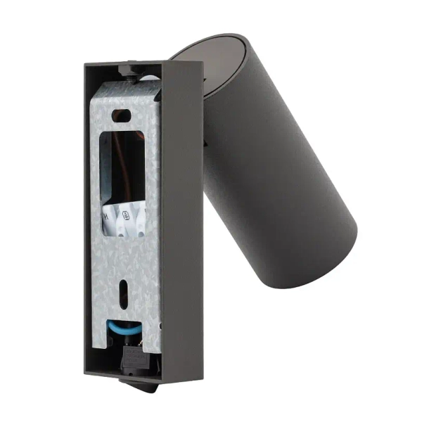 Metalowa lampa ścienna FOURTY 11766 regulowana tuba szara