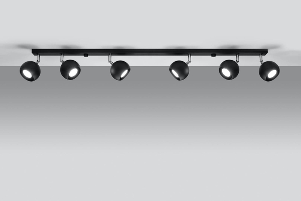 Spot LAMPA sufitowa SL.0448 reflektorowa OPRAWA listwa kule balls czarne