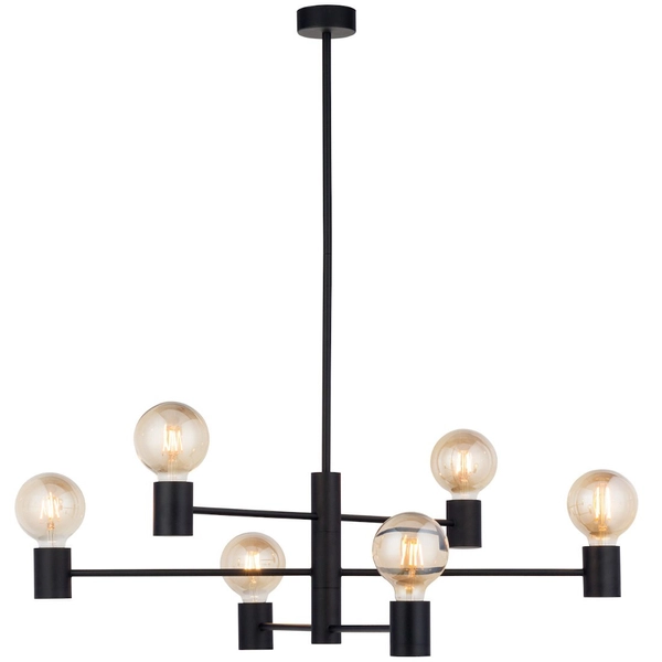 Sufitowa LAMPA loftowa RADIUS 7932 Nowodvorski wiszące molekuły salonowe sticks czarne