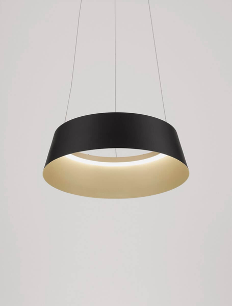 Nowoczesna lampa wisząca CANCUN LE42802 do holu LED 40W 3000K czarna złota