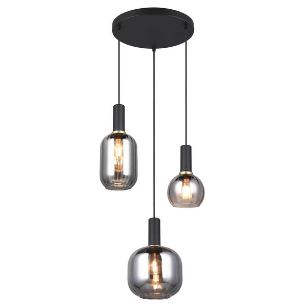 Zwisająca lampa gabinetowa DIVA 319830332 Trio przydymiony czarny