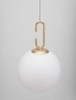 Lampa wisząca YARA LE42733 LED 10,64W biała kula zwis złoty