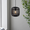 Bambusowa lampa wisząca Mathias 101700 klatka nad stół czarna