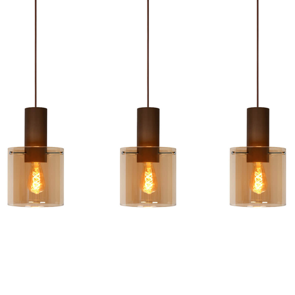 Lampa zwis nad wyspę TOLEDO 74405/03/62 Lucide miedziana bursztynowa